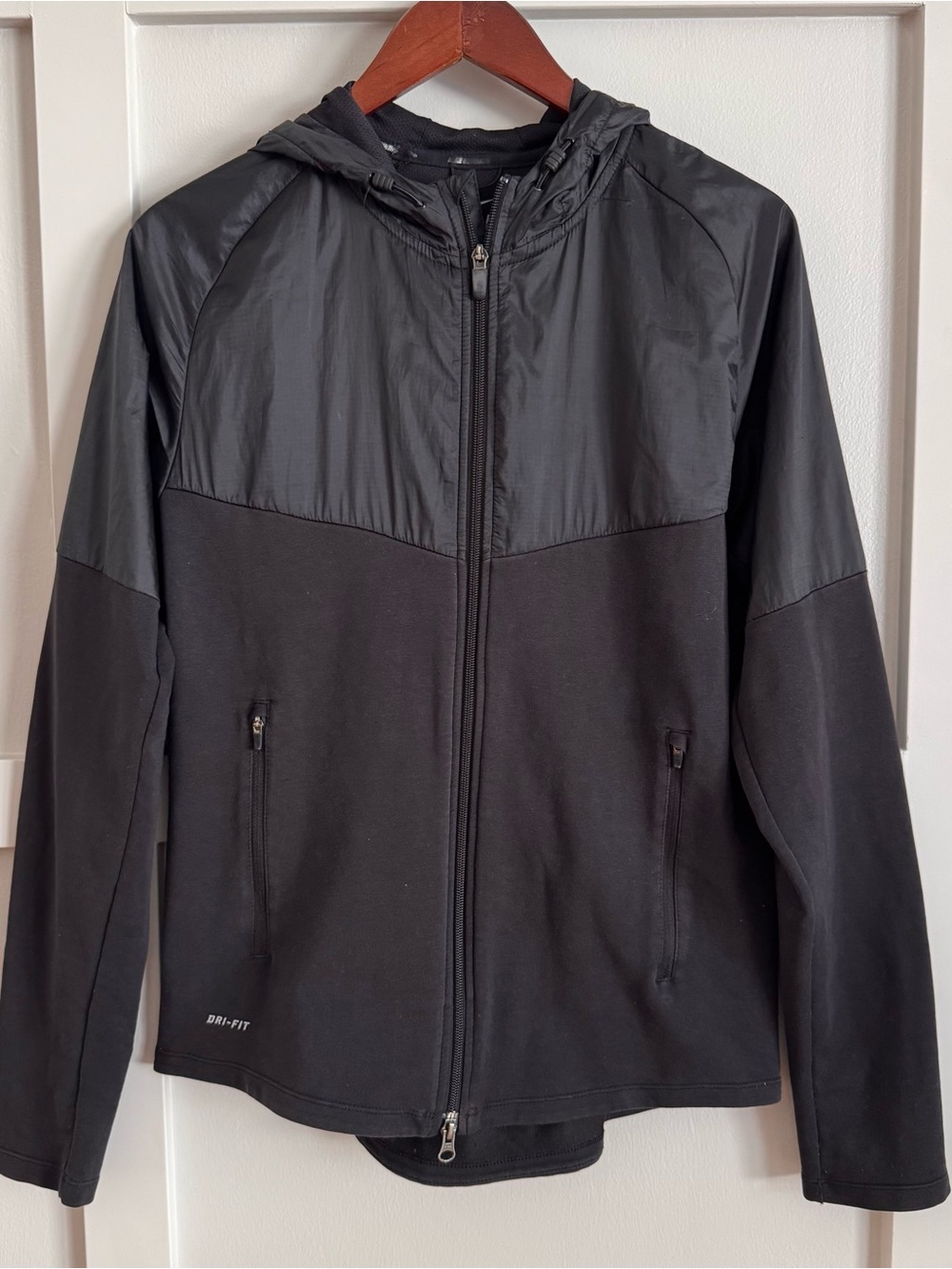 Nike Black Hooded Windbreaker Jacket